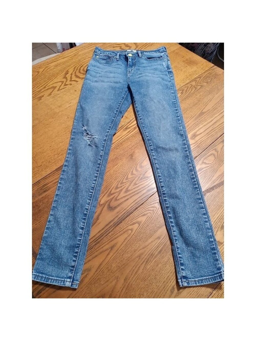 Denizen Levi Jeans Womens 16 BLUE SKINNY ? Distressed Used Ripped Summer Winter